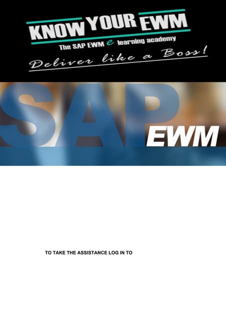 Sap ewm tutorial