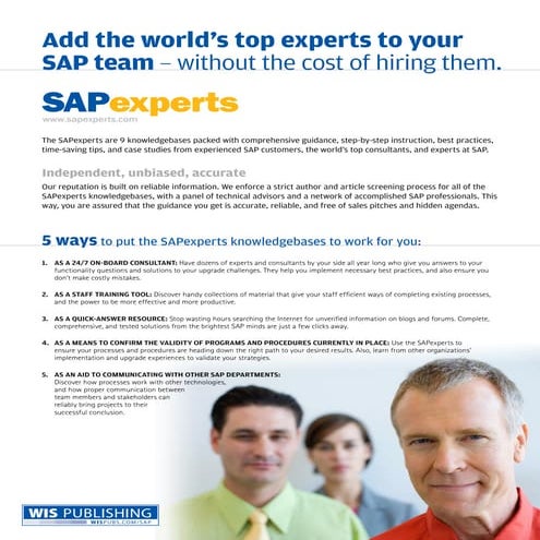 How to use the SAPexperts