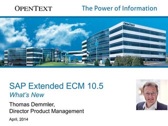 SAP Extended ECM by OpenText 10.5 - What's New?