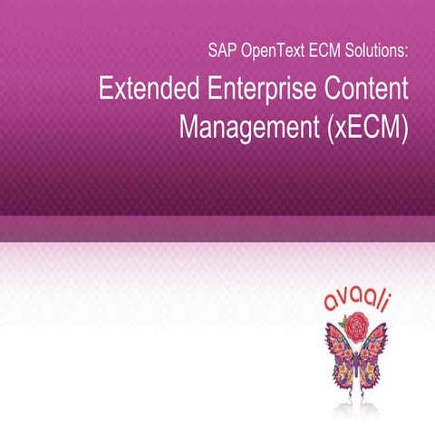 Avaali Solutions - Sap extended ecm by open text