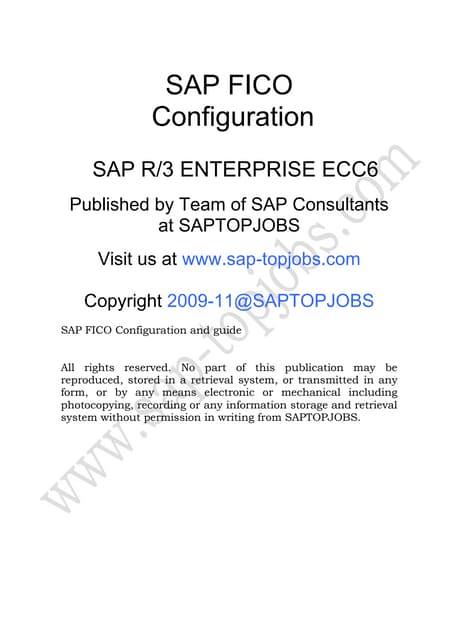 Sap fico configuration