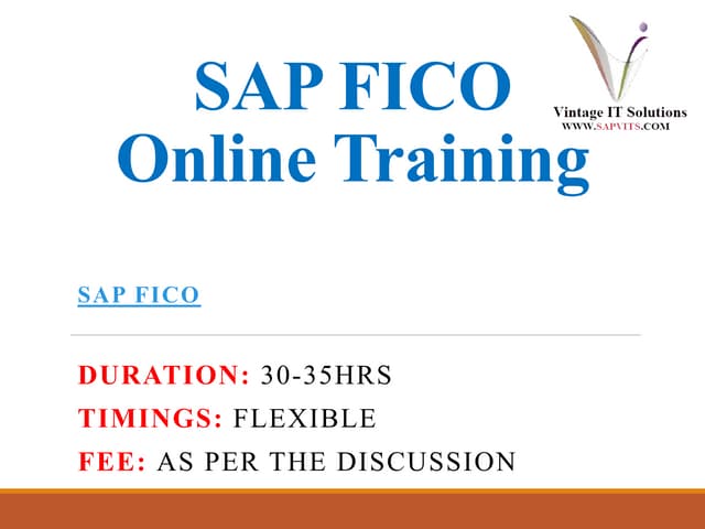  SAP FICO Training Material PPT