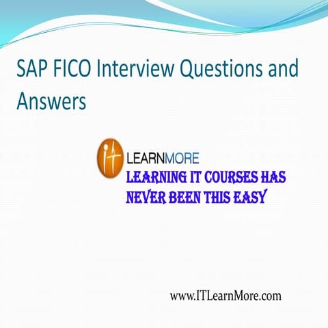SAP FICO Interview questions