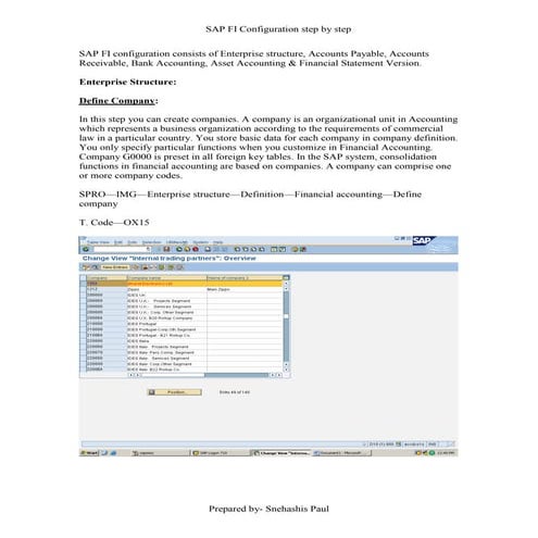 Sap fi configuration
