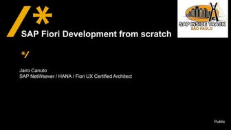 SAP Fiori Development from Scratch