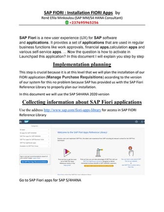 Sap fiori  installation fiori apps