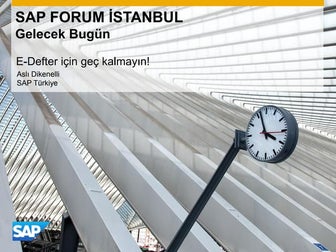 SAP Forum 2013 e-Defter sunumu