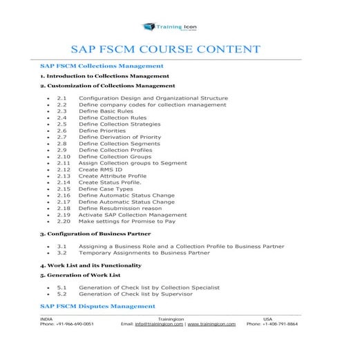 SAP FSCM ONLINE TRAINING
