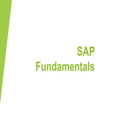 Sap fundamentals