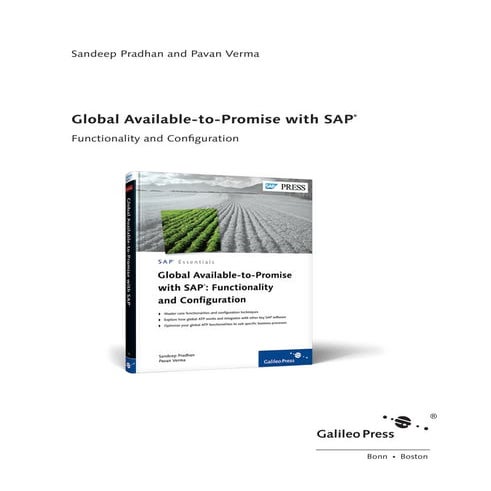 Global Available to Promise with SAP: Functionality and Configuration