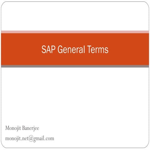 Sap General Terms