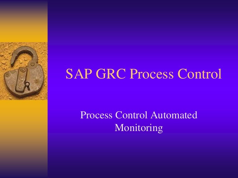 Sap grc process control 10.0