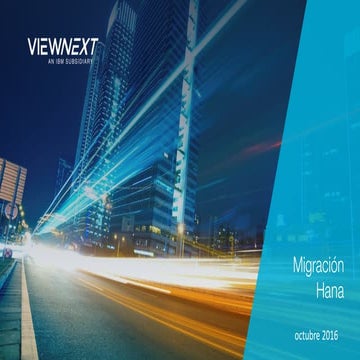 Servicios de Migración SAP HANA