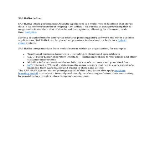 SAP HANA defined.docx