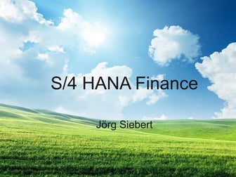SAP S/4 HANA Finance