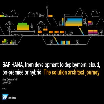 SAP HANA, from development to deployment, cloud, on-premise or hybrid, a solu...