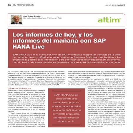 Sap hana live y sap lumira