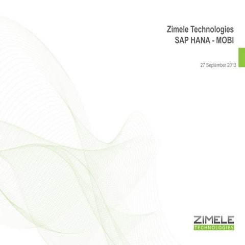 SAP HANA Mobility Session