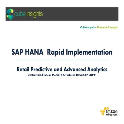 SAP HANA Retail RDS - Social Media & COPA - Advanced Analytics