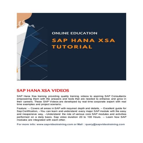 SAP HANA XSA 