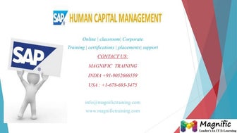 Sap hcm online training 