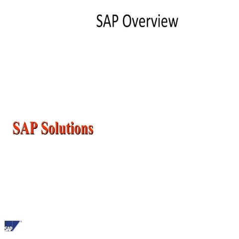 Sap hcm overview