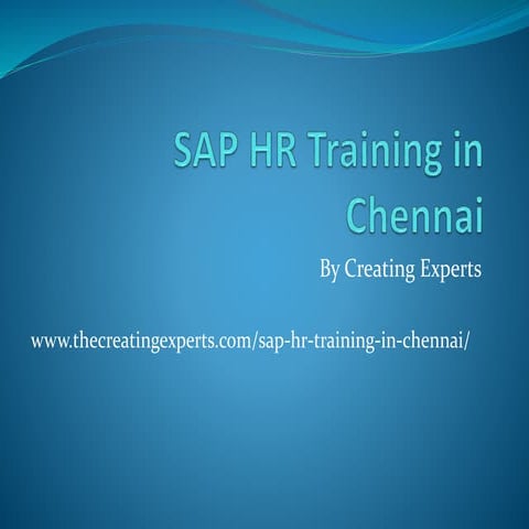 SAP HR Training in Chennai