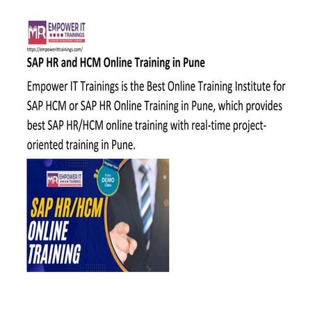 SAP HR and HCM Online Training in Pune - empowerittrainings
