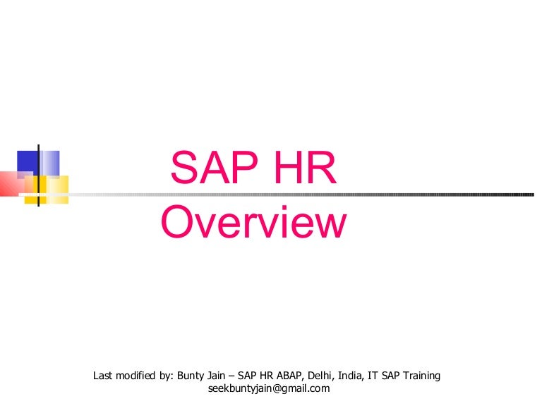 Sap hr overview 58 slides