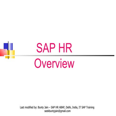 Sap hr overview 58 slides