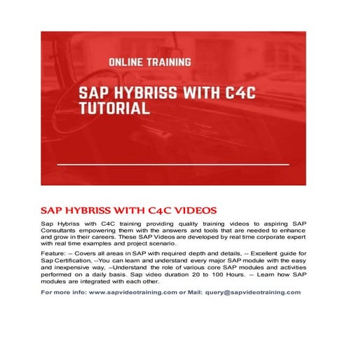 SAP HYBRISS C4C 