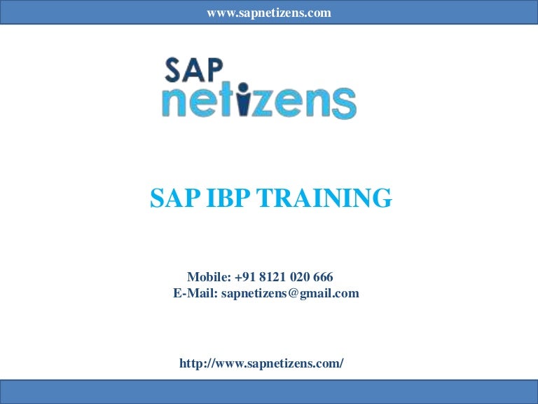 Sap ibp s&op module image