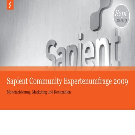 Sapient Community Expertenumfrage 2009