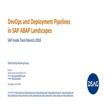 SAP Inside Track Munich 2018 - DevOps and Deployment Pipelines in ABAP Landsc...