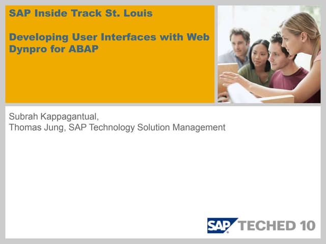 SAP Inside Track 2010 - Thomas Jung Intro to WDA