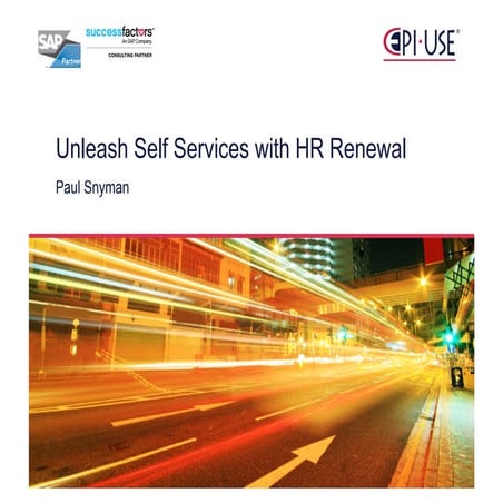 Unleash SAP Self Services with HR Renewal