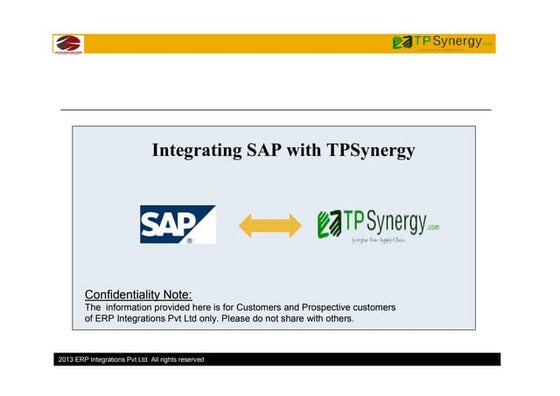 SAP Integration for Supply Chain Management