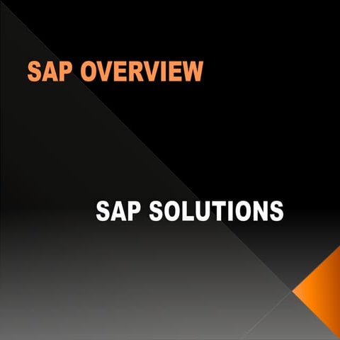 Sap introduction | PPTX