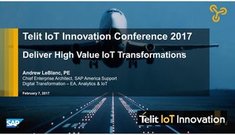 Sap IoT Transformation Best Practices