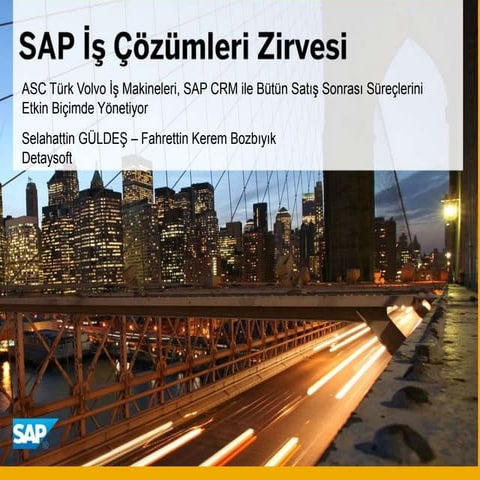 Detaysoft Sap i̇ş çözümleri zirvesi  Detaysoft CRM Selahattin GÜLDEŞ