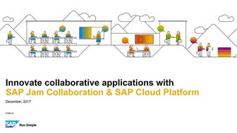 Innovate collaborative applications with SAP Jam Collaboration & SAP Cloud Pl...