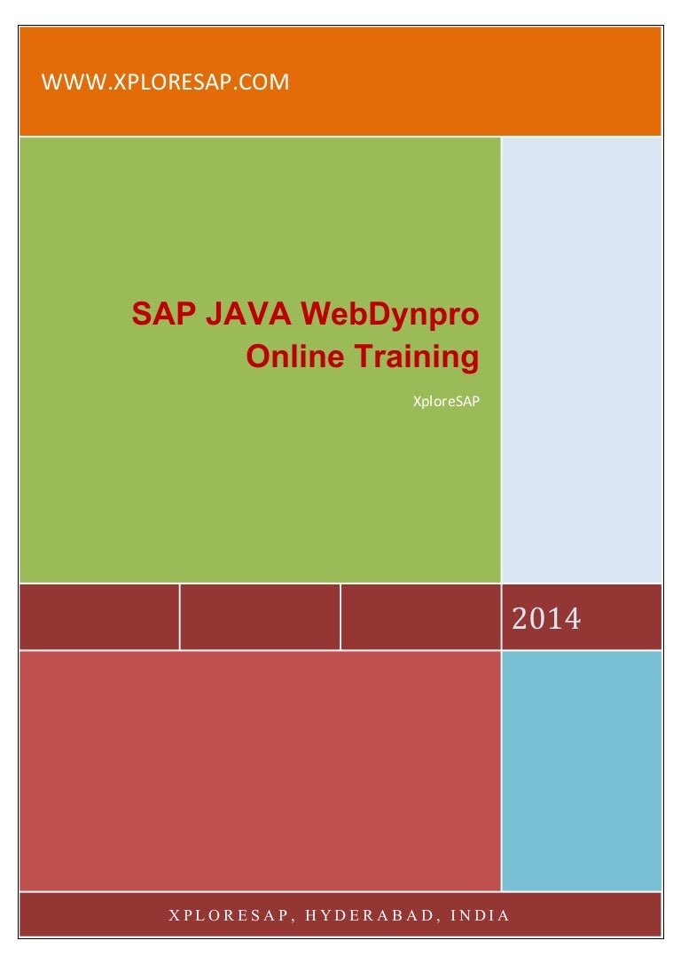 SAP JAVA webdynpro Online Training