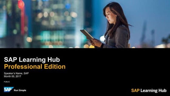 SAP Learning Hub, professional edition
