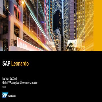 SAP Leonardo / Machine Learning (Iver van de Zand)