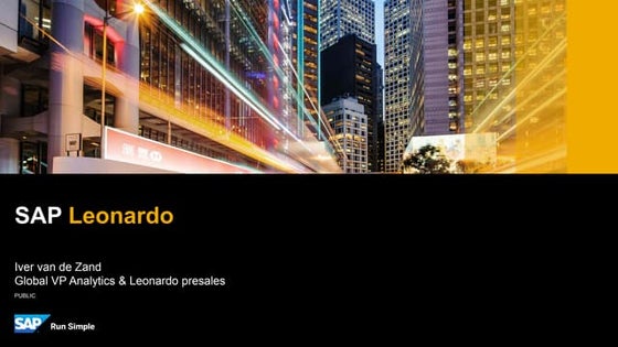 SAP Leonardo / Machine Learning (Iver van de Zand)