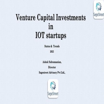 Venture Capital Investments in IOT startups | PDF