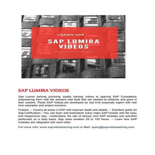 SAP LUMIRA