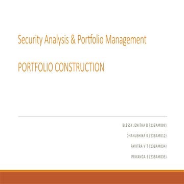 Comprehensive Portfolio Construction and Expected Returns Analysis in ...