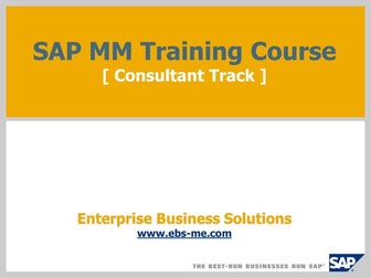 SAP MM Online Training Course | Webinar's Presentation
