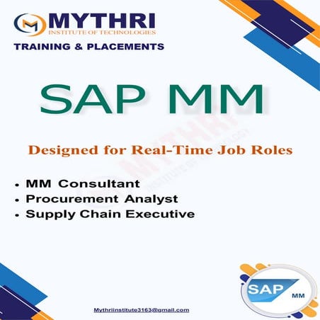sap mm training with placement in hyderabad | PDF